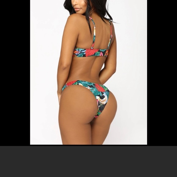 🔥NWT🔥Fashion Nova” Tropical Bikini Swimsuit - Picture 4 of 4